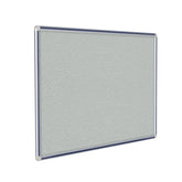 Ghent Vinyl Bulletin Board w/ DecoAurora Aluminum Frame, 3'H x 4'W, Navy Blue_1