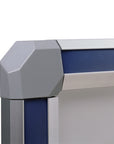 Ghent Porcelain Whiteboard, Magnetic w/ DecoAurora Aluminum Frame, 4'H x 10'W, Navy Blue_3