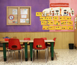 Ghent 1 Door Enclosed Natural Cork Bulletin Board w/ Oak Wood Frame, 36"H x 30"W_2