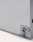 Ghent 1 Door Enclosed Vinyl Bulletin Board w/ Satin Headliner Frame, 3'H x 3'W, Ivory_4