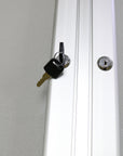 Ghent 3 Door Enclosed Vinyl Bulletin Board w/ Satin Illuminated Headliner Frame, 3'H x 6'W, Ebony_3