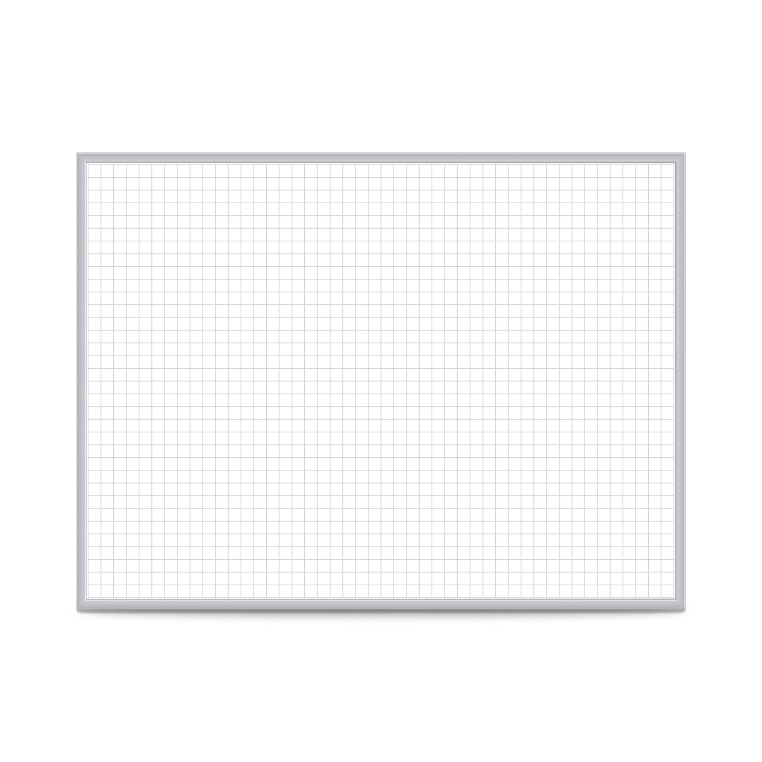 Ghent 1"x1" Grid Whiteboard, Magnetic, 3'H x 4'W_0