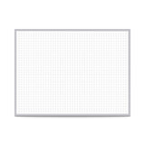 Ghent 1"x1" Grid Whiteboard, Magnetic, 2'H x 3'W_0