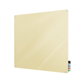 Ghent Harmony Glassboard w/ Standoffs, Magnetic, Radius Corners, 4'H x 4'W, Beige_0