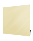 Ghent Harmony Glassboard w/ Standoffs, Non-magnetic, Square Corners, 4'H x 4'W, Beige_0