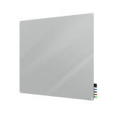 Ghent Harmony Glassboard w/ Standoffs, Non-magnetic, Radius Corners, 4'H x 4'W, Gray_0