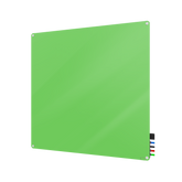 Ghent Harmony Glassboard w/ Standoffs, Non-magnetic, Radius Corners, 4'H x 4'W, Green_0