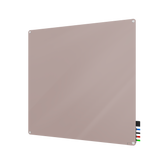 Ghent Harmony Glassboard w/ Standoffs, Non-magnetic, Radius Corners, 4'H x 4'W, Lilac Gray_0