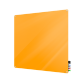 Ghent Harmony Glassboard w/ Standoffs, Magnetic, Radius Corners, 4'H x 4'W, Marigold_0