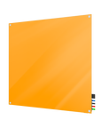 Ghent Harmony Glassboard w/ Standoffs, Magnetic, Square Corners, 4'H x 4'W, Marigold_0
