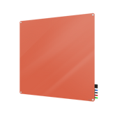 Ghent Harmony Glassboard w/ Standoffs, Non-magnetic, Radius Corners, 4'H x 4'W, Peach_0