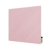 Ghent Harmony Glassboard w/ Standoffs, Non-magnetic, Radius Corners, 4'H x 4'W, Rose_0
