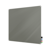 Ghent Harmony Glassboard w/ Standoffs, Non-magnetic, Radius Corners, 4'H x 4'W, Smoke_0