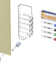 Ghent Harmony Glassboard w/ Standoffs, Non-magnetic, Square Corners, 4'H x 4'W, Beige_2