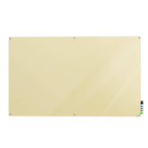 Ghent Harmony Glassboard w/ Standoffs, Non-magnetic, Radius Corners, 4'H x 6'W, Beige_0
