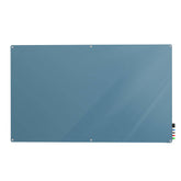 Ghent Harmony Glassboard w/ Standoffs, Magnetic, Radius Corners, 4'H x 5'W, Denim_0