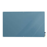 Ghent Harmony Glassboard w/ Standoffs, Non-magnetic, Radius Corners, 4'H x 6'W, Denim_0