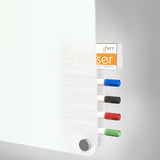 Ghent Harmony Frosted Glassboard w/ Standoffs, Non-magnetic, Radius Corners, 2'H x 3'W_2