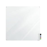 Ghent Harmony Frosted Glassboard w/ Standoffs, Non-magnetic, Radius Corners, 4'H x 4'W_0