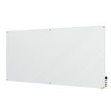 Ghent Harmony Frosted Glassboard w/ Standoffs, Non-magnetic, Radius Corners, 4'H x 5'W_1