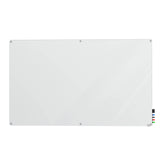 Ghent Harmony Frosted Glassboard w/ Standoffs, Non-magnetic, Radius Corners, 4'H x 6'W_0
