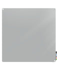 Ghent Harmony Glassboard w/ Standoffs, Magnetic, Radius Corners, 4'H x 4'W, Gray_1