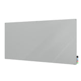 Ghent Harmony Glassboard w/ Standoffs, Magnetic, Radius Corners, 4'H x 6'W, Gray_0