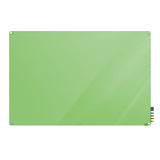 Ghent Harmony Glassboard w/ Standoffs, Magnetic, Radius Corners, 3'H x 4'W, Green_0