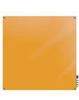 Ghent Harmony Glassboard w/ Standoffs, Magnetic, Square Corners, 4'H x 4'W, Marigold_1