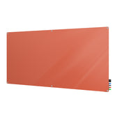 Ghent Harmony Glassboard w/ Standoffs, Magnetic, Radius Corners, 4'H x 6'W, Peach_0