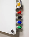 Ghent Harmony Glass Whiteboard w/ Standoffs, Non-magnetic, Radius Corners, 3'H x 4'W, White_2