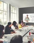 Ghent Harmony Glass Whiteboard w/ Standoffs, Non-magnetic, Radius Corners, 3'H x 4'W, White_4