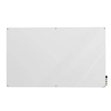 Ghent Harmony Glassboard w/ Standoffs, Non-magnetic, Radius Corners, 4'H x 5'W, White_0