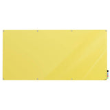 Ghent Harmony Glassboard w/ Standoffs, Magnetic, Radius Corners, 4'H x 10'W, Yellow_0