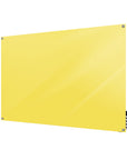 Ghent Harmony Glassboard w/ Standoffs, Non-magnetic, Square Corners, 2'H x 3'W, Yellow_1