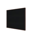 Ghent Fabric Bulletin Board w/ Modern Cherry Impression Frame, 4'H x 5'W, Black_0