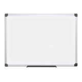 MasterVision Maya Magnetic Steel Dry-Erase Board, 48" x 96", Aluminum Frame
