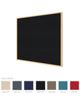 Ghent Fabric Bulletin Board w/ Modern Maple Impression Frame, 2'H x 3'W, Red_0