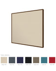 Ghent Fabric Bulletin Board w/ Modern Walnut Impression Frame, 4'H x 4'W, Red_0
