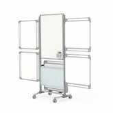 Ghent Nexus Easel+, Mobile 2-Sided Porcelain Whiteboard w/ Tablet Storage, Magnetic, 4 Tablets, 39"H x 26"W_0