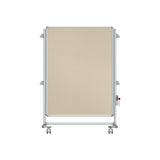 Ghent Nexus Jr. Partition, Mobile 2-Sided Fabric Bulletin Board, 46"H x 34"W, Beige_0
