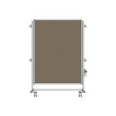 Ghent Nexus Jr. Partition, Mobile 2-Sided Fabric Bulletin Board, 46"H x 34"W, Taupe_0