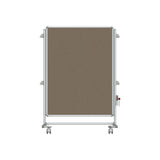 Ghent Nexus Jr. Partition, Mobile 2-Sided Fabric Bulletin Board, 46"H x 34"W, Taupe_0