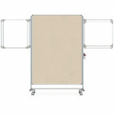 Ghent Nexus Partition, Mobile 2-Sided Fabric Bulletin Board, 65"H x 46"W, Beige_0