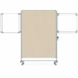 Ghent Nexus Partition, Mobile 2-Sided Fabric Bulletin Board, 65"H x 46"W, Beige_0