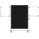Ghent Nexus Partition, Mobile 2-Sided Fabric Bulletin Board, 65"H x 46"W, Black_0