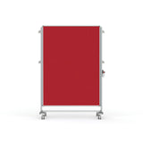 Ghent Nexus Partition, Mobile 2-Sided Fabric Bulletin Board, 65"H x 46"W, Red_0