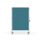 Ghent Nexus Partition, Mobile 2-Sided Fabric Bulletin Board, 65"H x 46"W, Teal_0