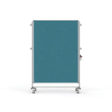 Ghent Nexus Partition, Mobile 2-Sided Fabric Bulletin Board, 65"H x 46"W, Teal_0