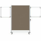 Ghent Nexus Partition, Mobile 2-Sided Fabric Bulletin Board, 65"H x 46"W, Taupe_1